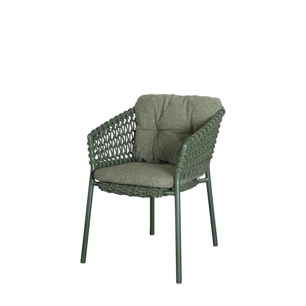 Chaise de jardin Ocean en corde souple et coussin gris