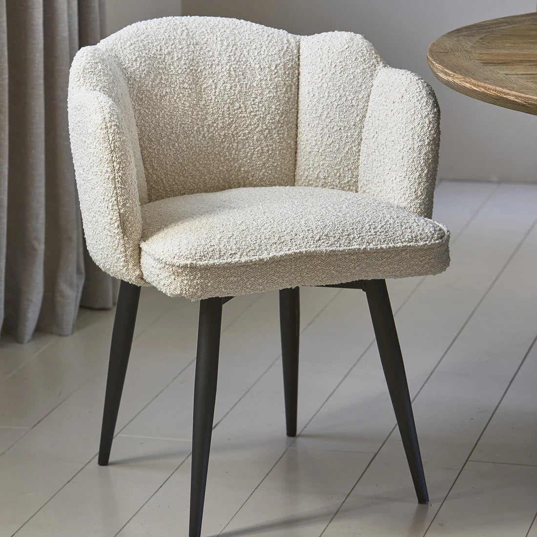 Dining table chair DAUPHINE - White Sand