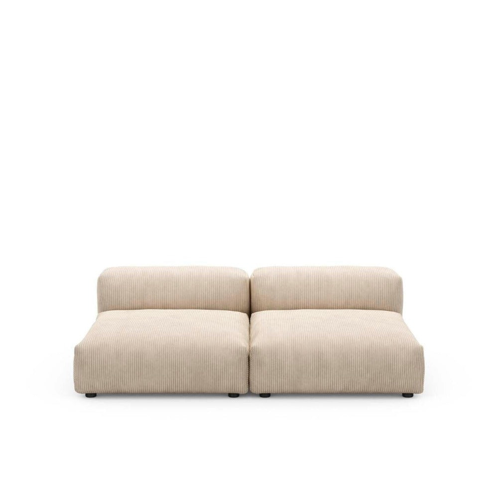 Lounge modulaire Cord Velours - 2 places