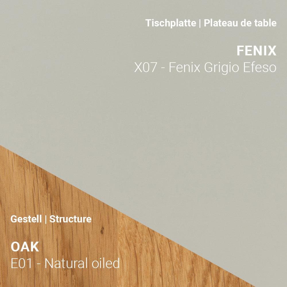 Esstisch TRAVA T2200 - Fenix & Eiche _ Mobitec _SKU T2200-E01-X07-160/160