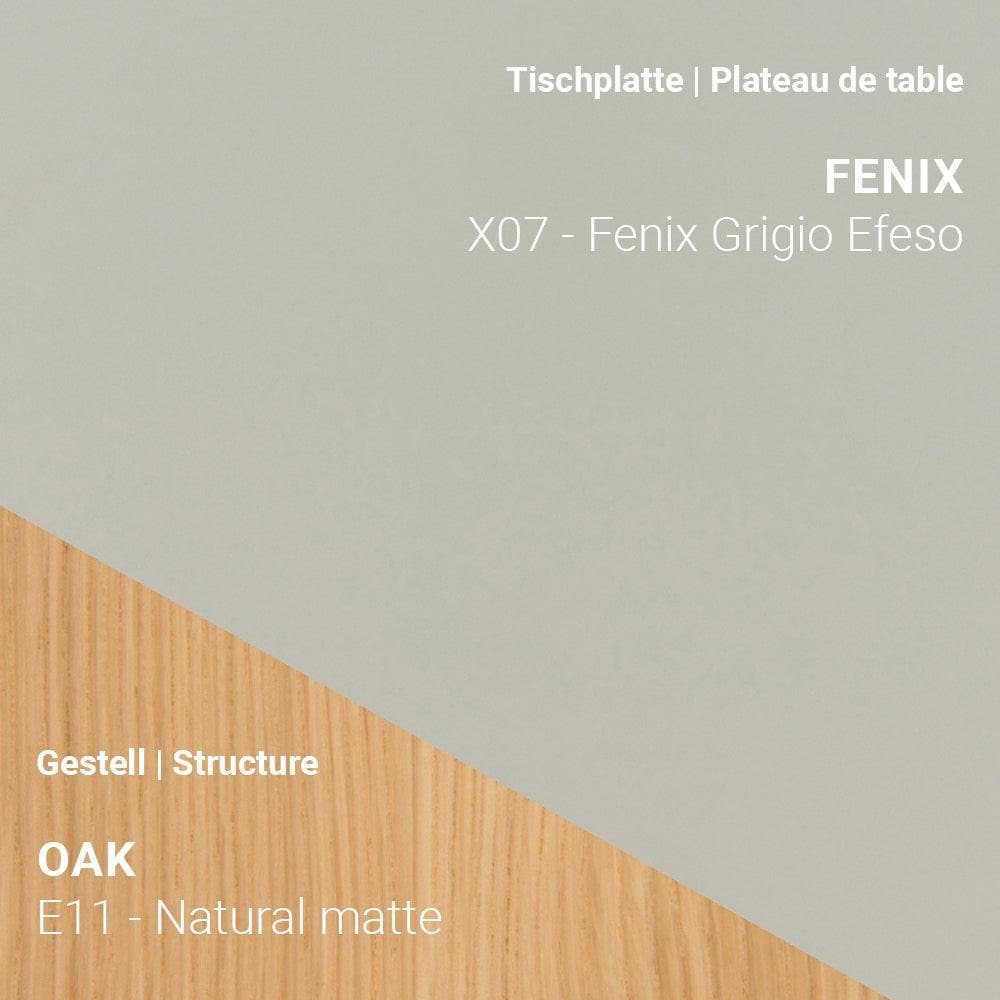 Esstisch TRAVA T2200 - Fenix & Eiche _ Mobitec _SKU T2200-E11-X07-160/160