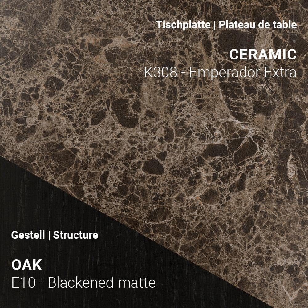 Esstisch TERRA T0500 - Keramik & Eiche _ Mobitec _SKU T0500-K308/E10_90x180