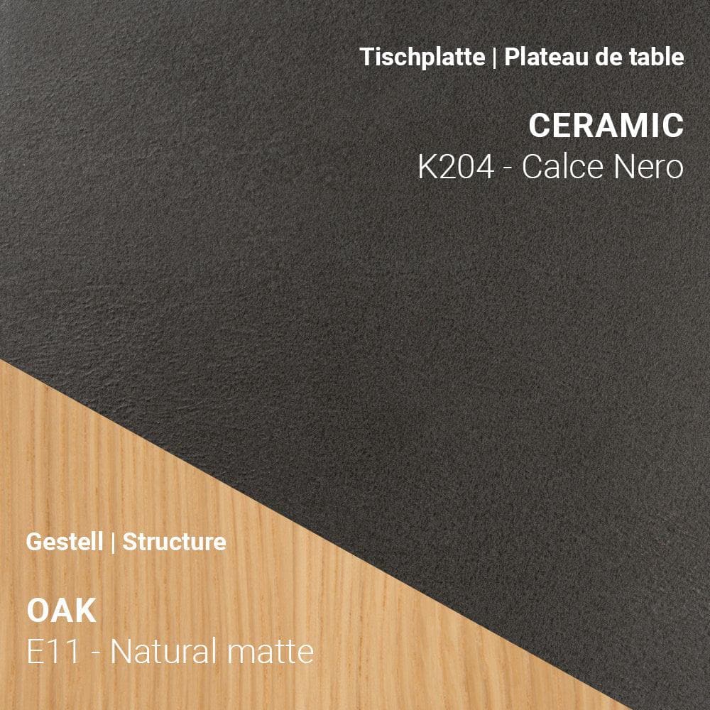 Esstisch TERRA T0500 - Keramik & Eiche _ Mobitec _SKU T0500-K204/E11_90x180