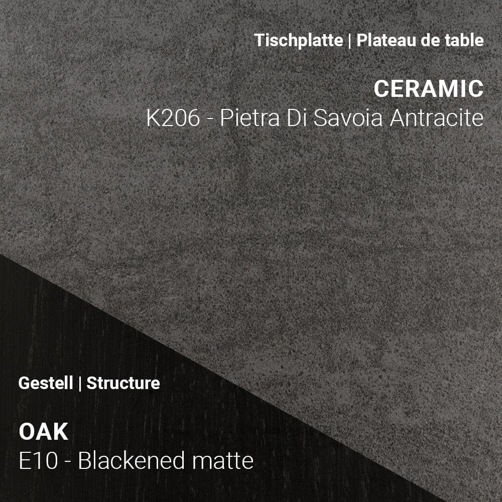 Esstisch TERRA T0500 - Keramik & Eiche _ Mobitec _SKU T0500-K206/E11_90x180