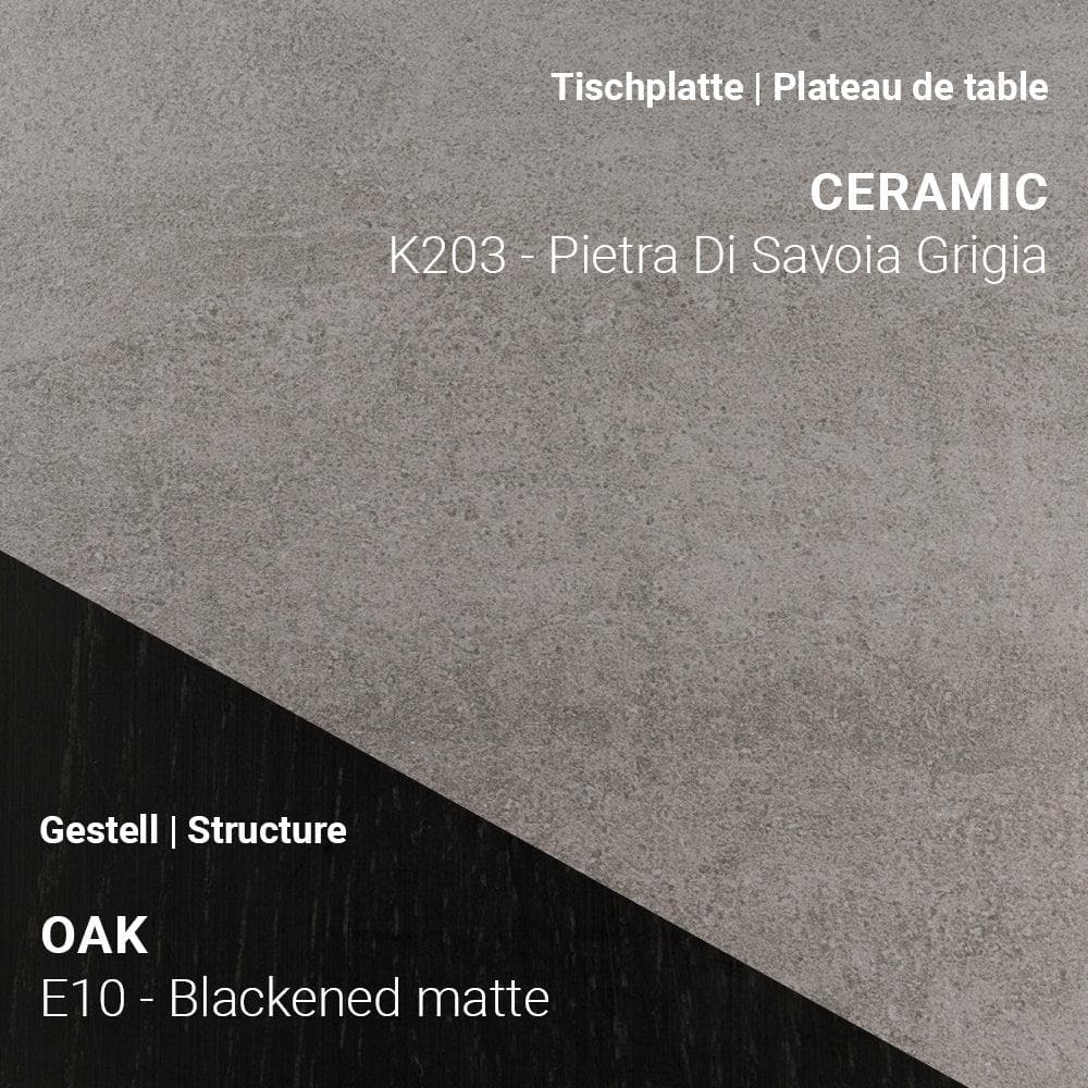 Esstisch TERRA T0500 - Keramik & Eiche _ Mobitec _SKU T0500-K203/E10_90x180
