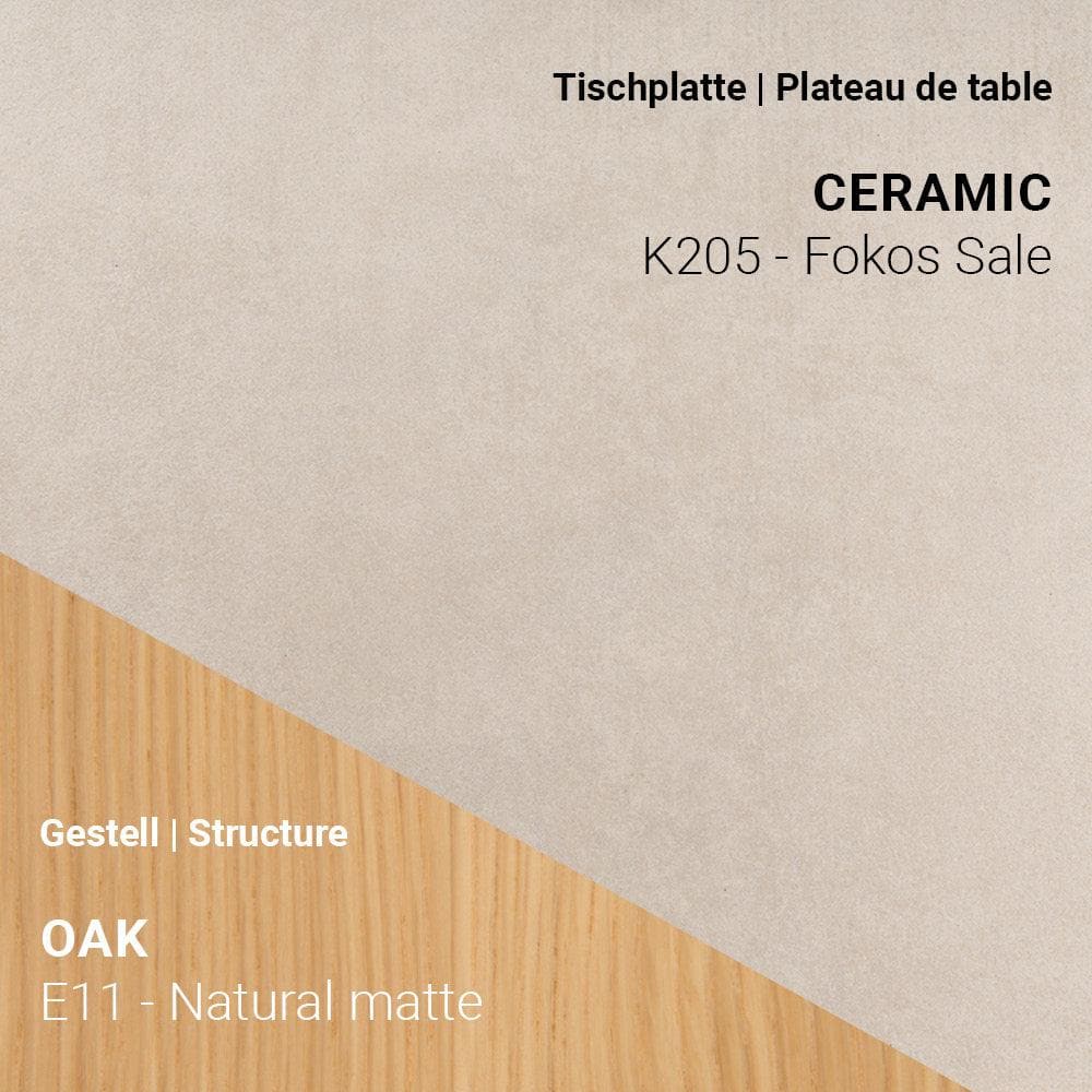 Esstisch TERRA T0500 - Keramik & Eiche _ Mobitec _SKU T0500-K205/E11_90x180