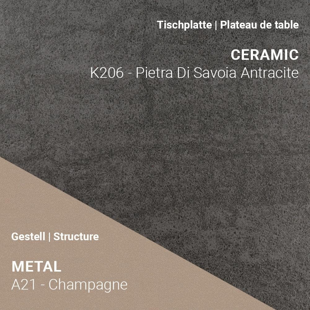 Esstisch TERRA T0100 - Keramik _ Mobitec _SKU T0100-K206/A21_90x180