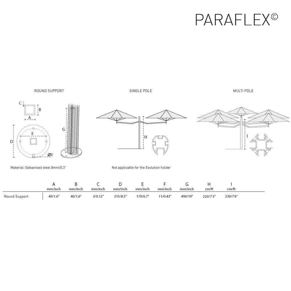 Sonnenschirm PARAFLEX - 190x190 - Original Homestories