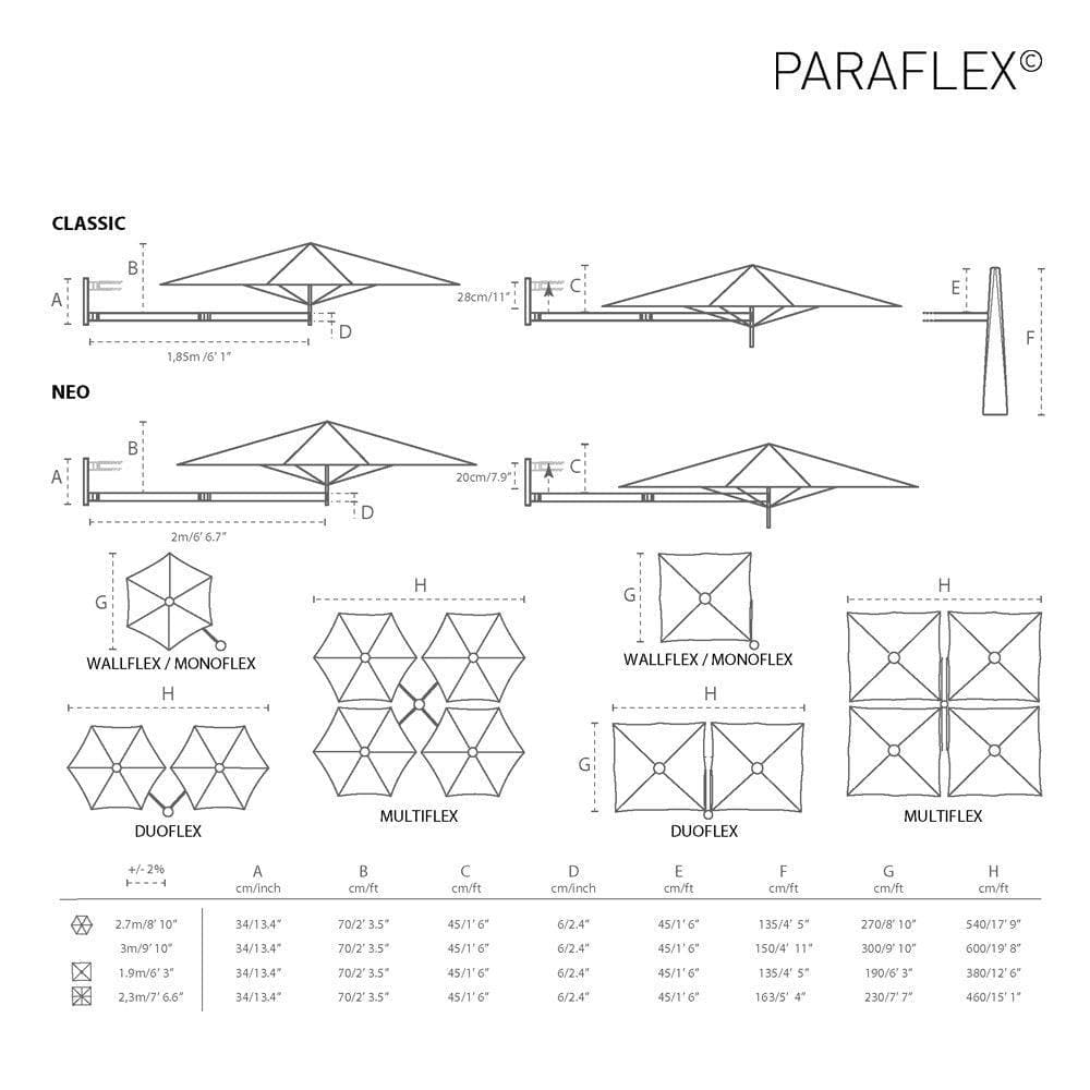Sonnenschirm PARAFLEX - 230x230 - Original Homestories