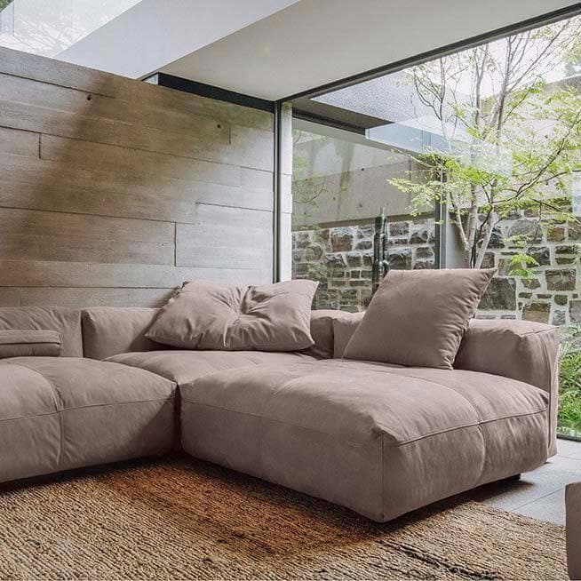 Modulares Sofa Seitenteil Leder - 84x31 - Original Homestories