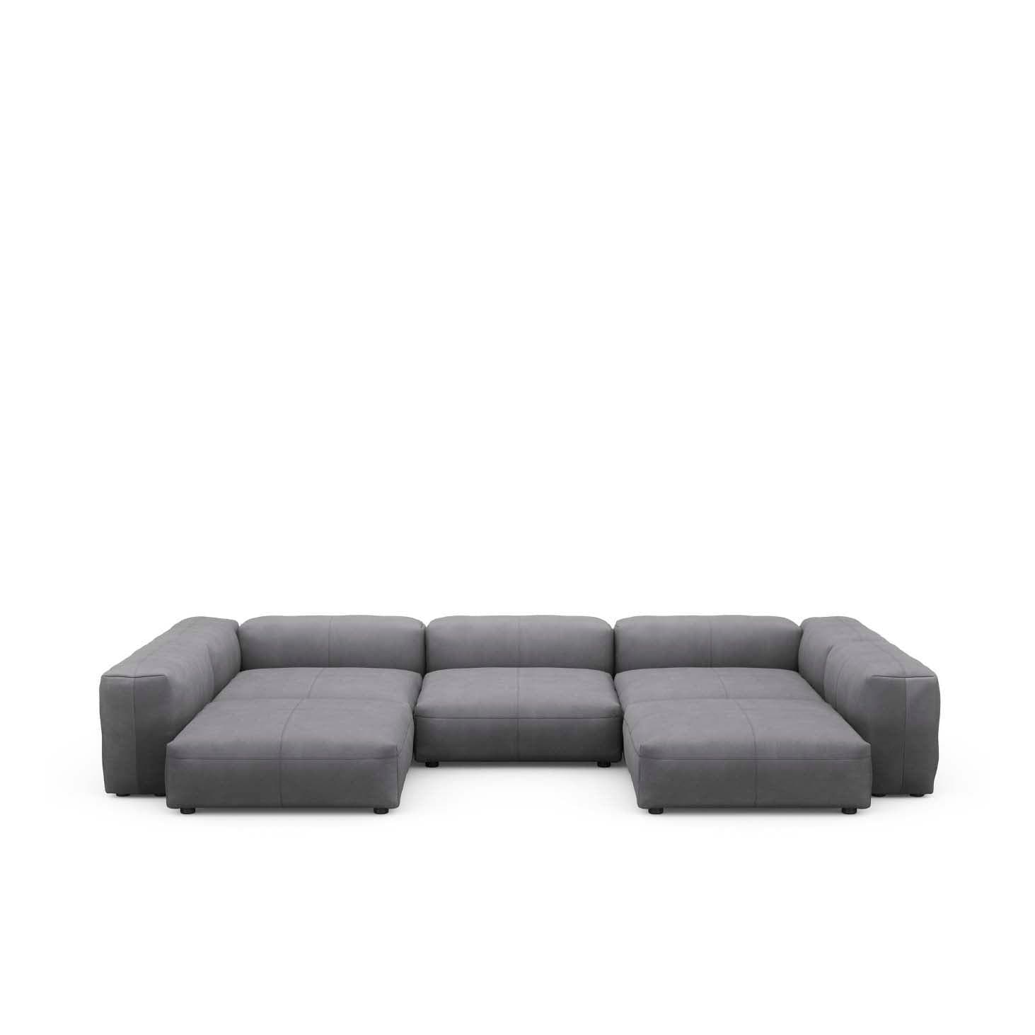 Modulares Sofa U-förmig Leder - L - Original Homestories